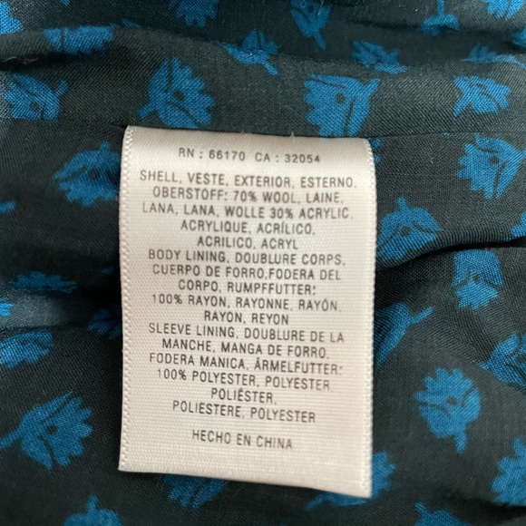 Anthropologie Elevenses Woodland Path Grey 70% Wool Crop 3/4 Sleeve Blazer - S - Picture 12 of 13